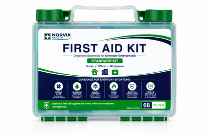 Norvix Health First Aid Kit – Standard Kit (68 Pieces)