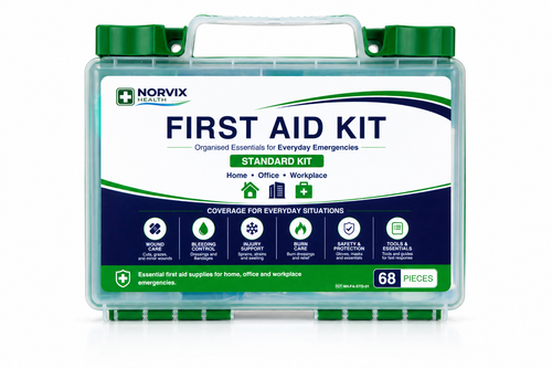 Norvix Health First Aid Kit – Standard Kit (68 Pieces)
